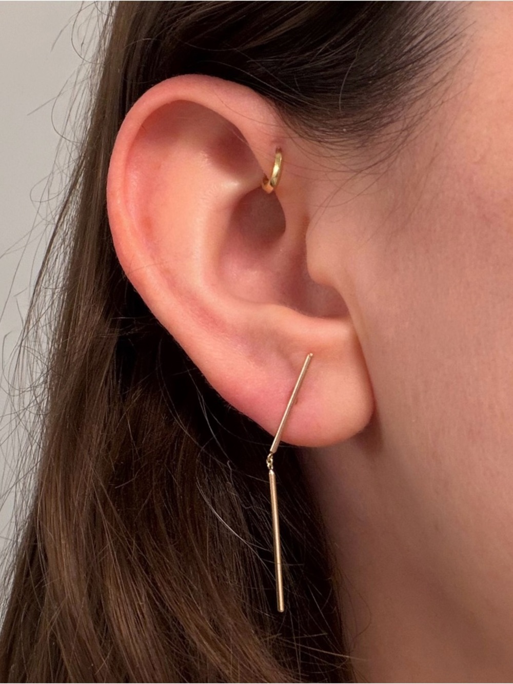 Jack + G Stick Earring 14k Yellow Gold SINGLE